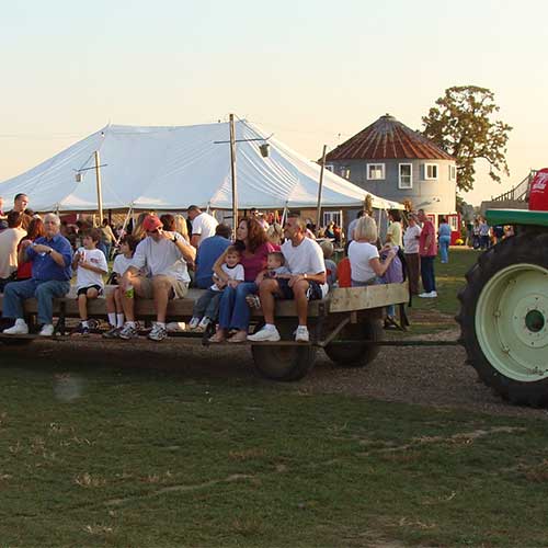 Head out into the farm on one of our wagon rides